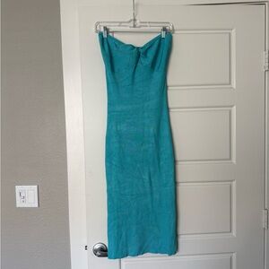 House of Harlow 1960 Strapless Teal Dress